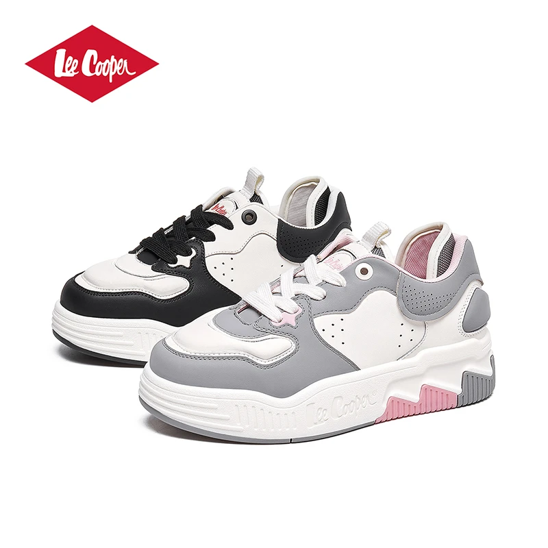 LEE COOPER2025新款复古增高时尚休闲鞋厚底百搭小白鞋板鞋女鞋