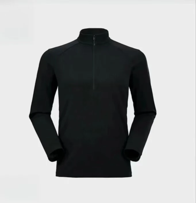 【加绒款】立领半拉链商务休闲户外打底长袖男装上衣T恤LZ1105