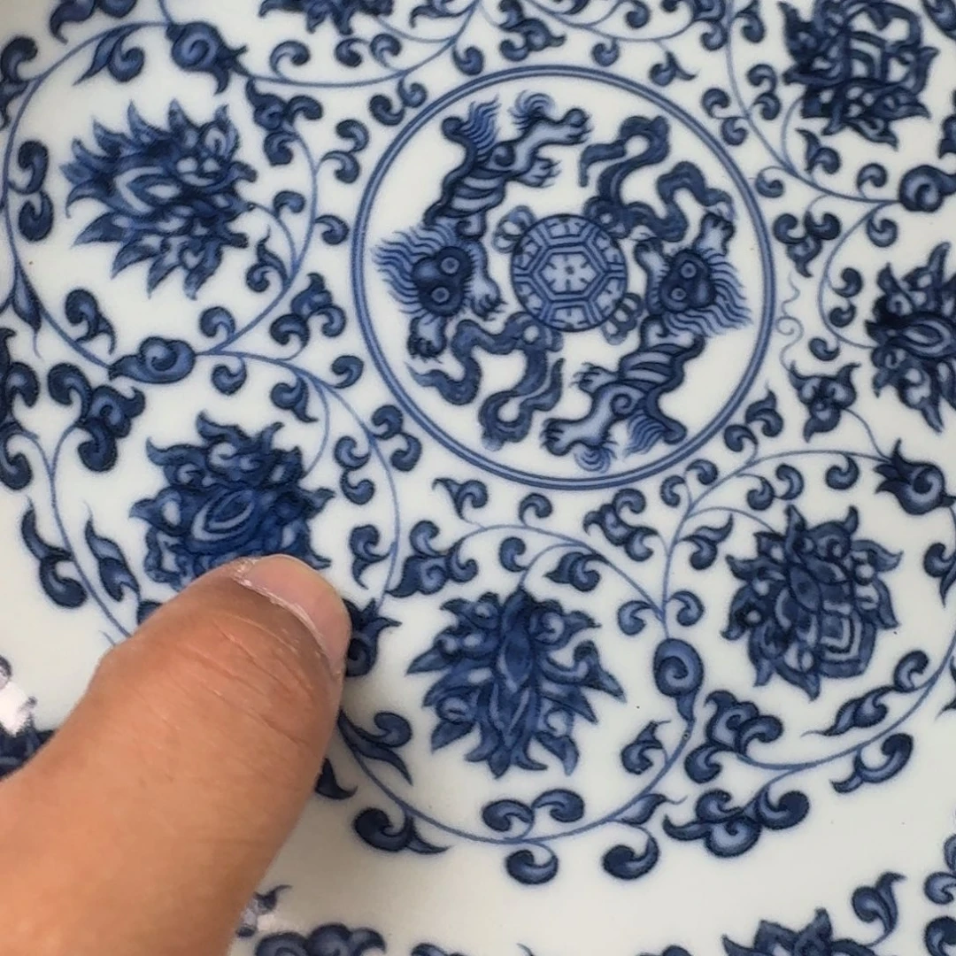 杯青花缠枝莲大壶承