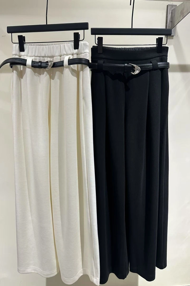 【Ann.G】Z126 新款薄款高腰宽松大直筒裤垂感九分休闲裤