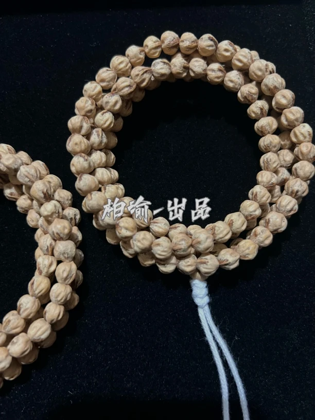 柏渝出品热振纯原爆棱红芽莲花桩百香籽手串7+～8+纯手工