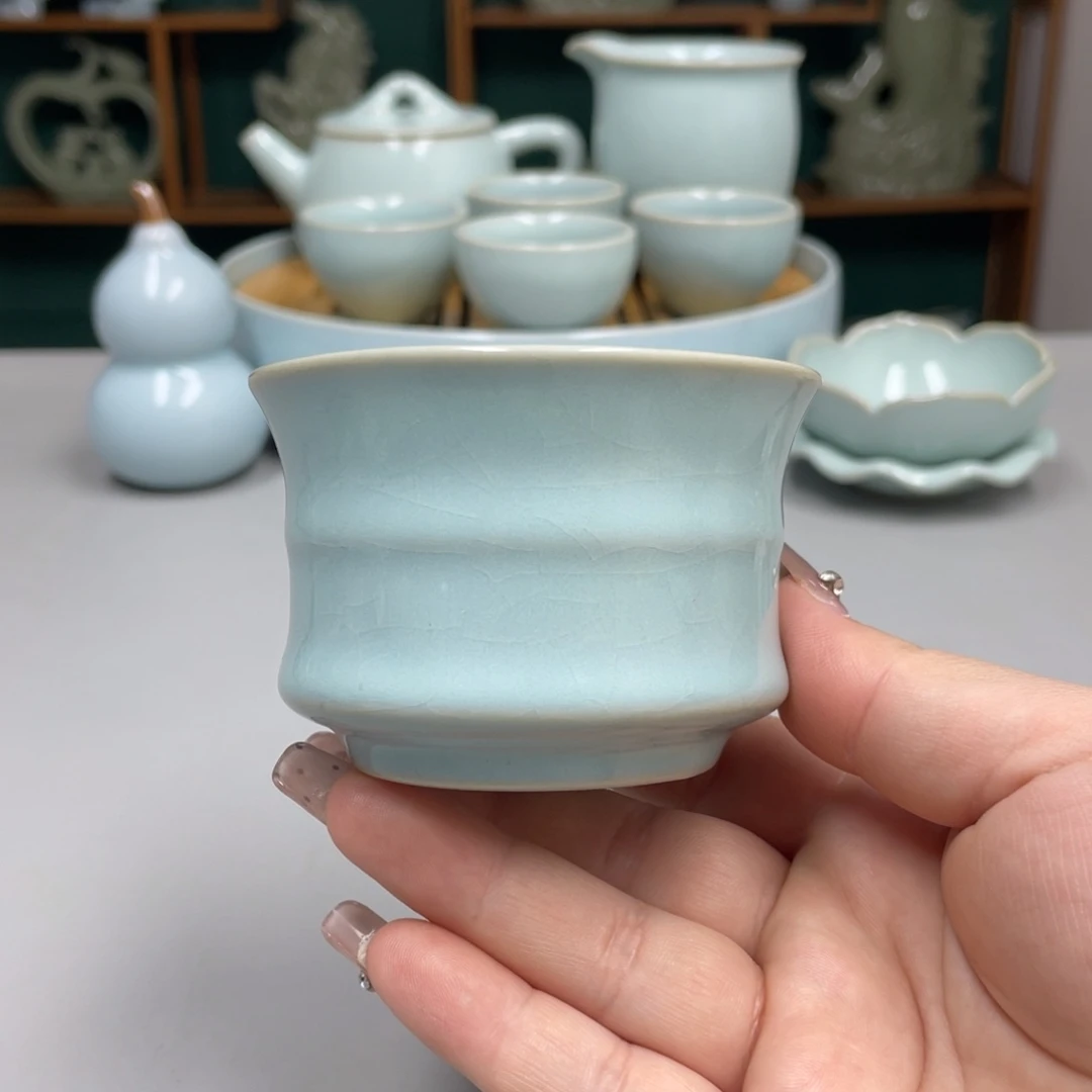 瓷竹节杯张君老师带礼盒