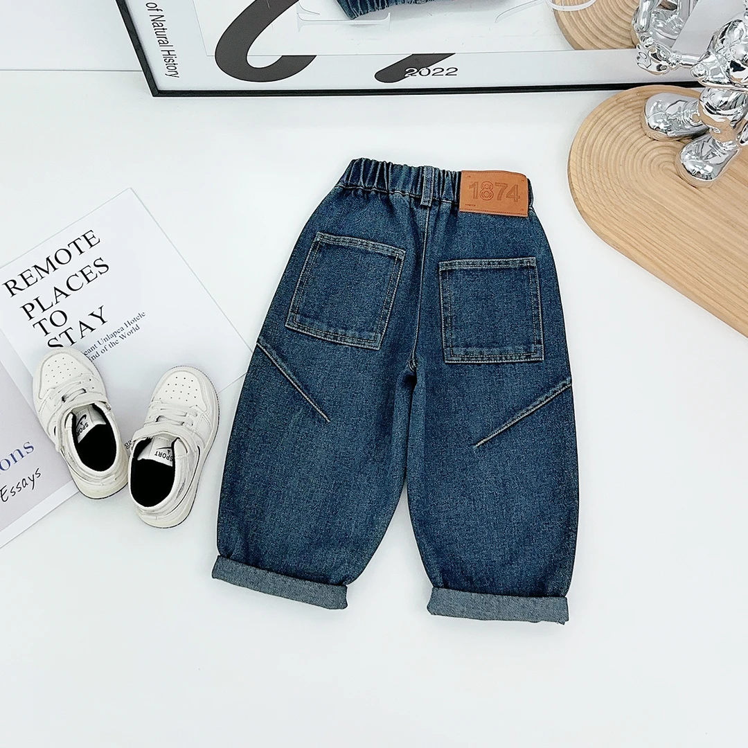 男童裤子春秋款儿童牛仔裤2025秋新款秋装 FB25244 悠悠童话童装