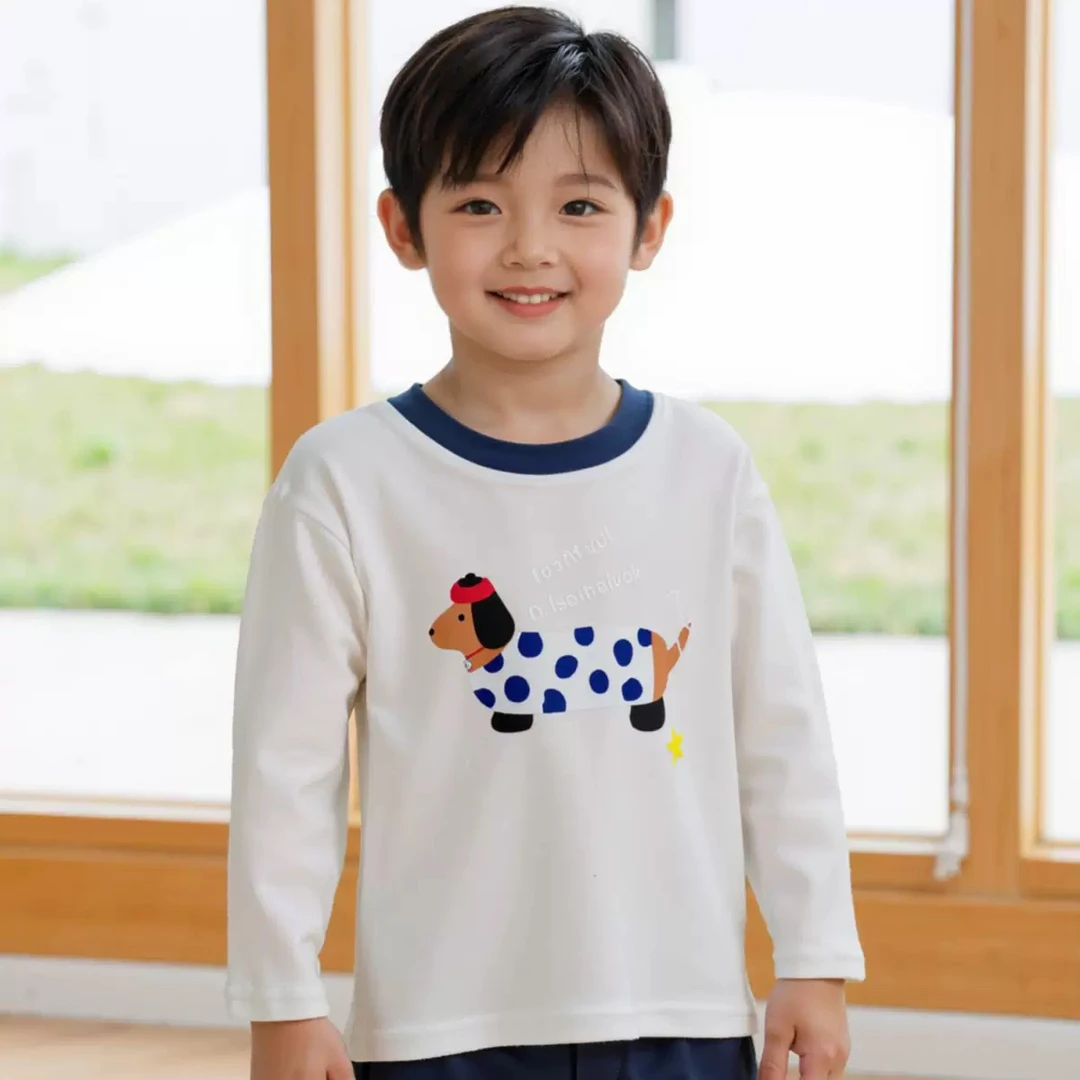 儿童秋款纯棉打底衫童装服饰男童韩版百搭休闲