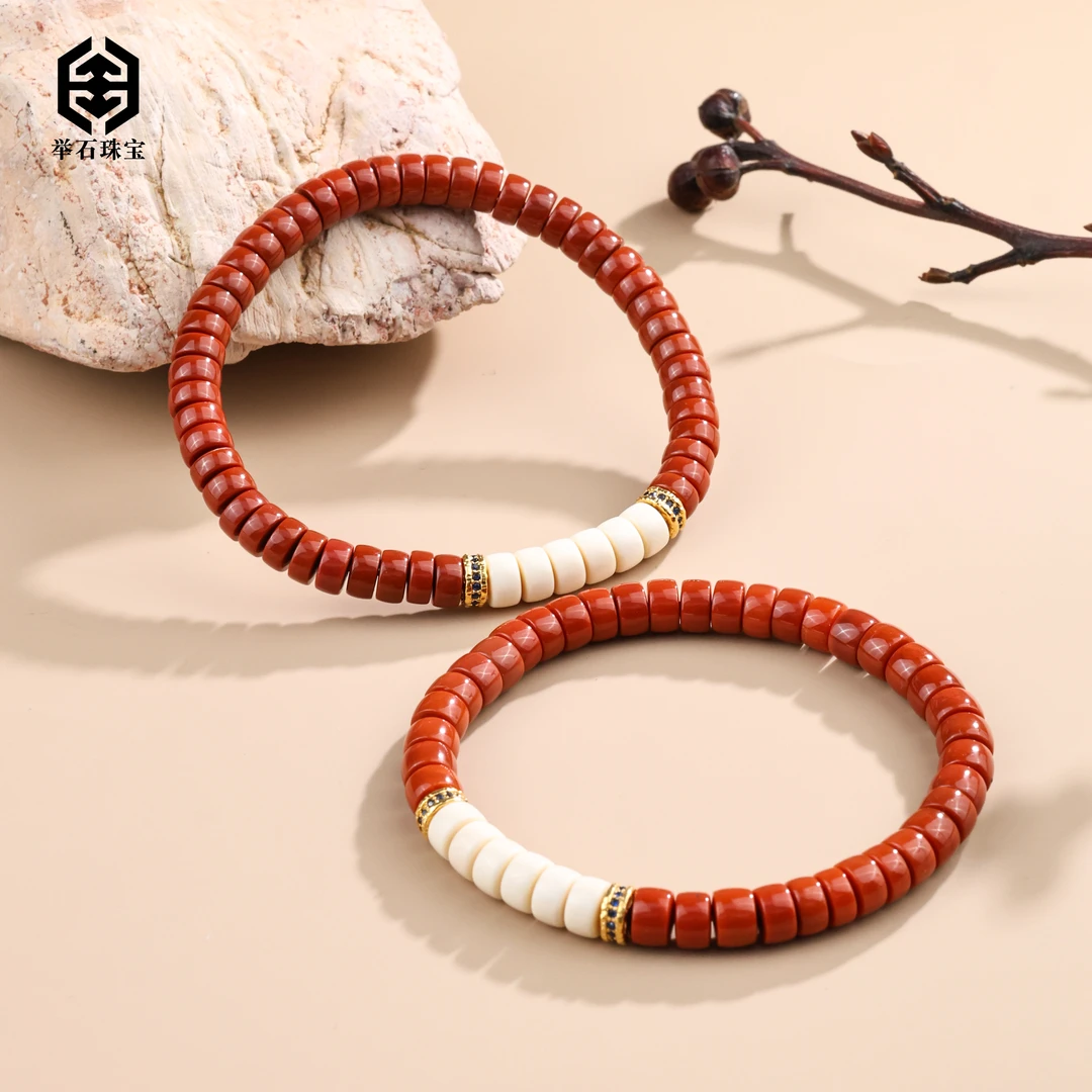 【举石珠宝】T0706-1008-85南红玛瑙手串18k(一件/多样性发）X