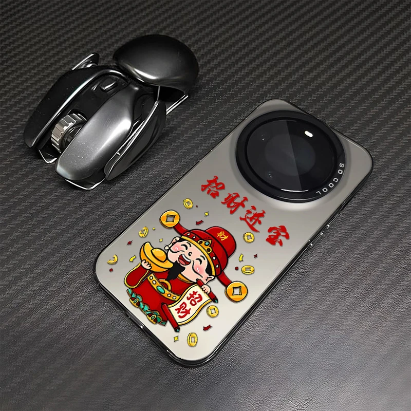 招财进宝适用华为Mate60手机壳mate70Pro创意苹果15小米荣耀防摔
