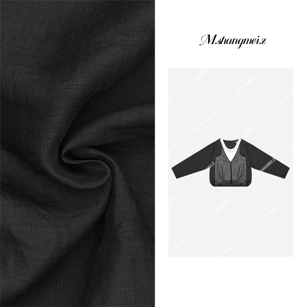 M.SHANGMEI.Z/沐熙【藏怀于心】美大哥透气假两件V领上衣X052475