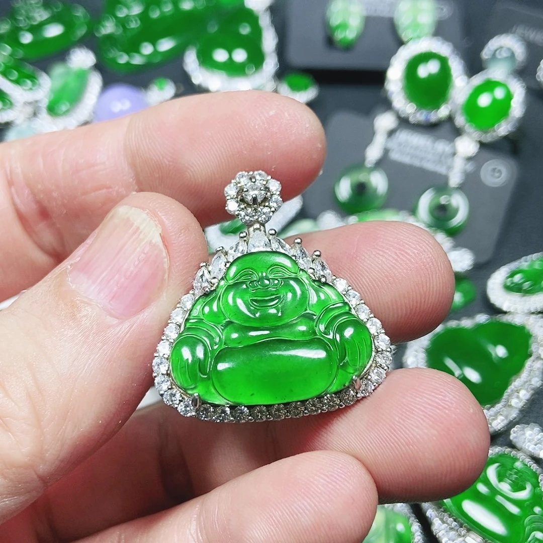 翡翠银S925镶嵌吊坠(不含链)743吊坠