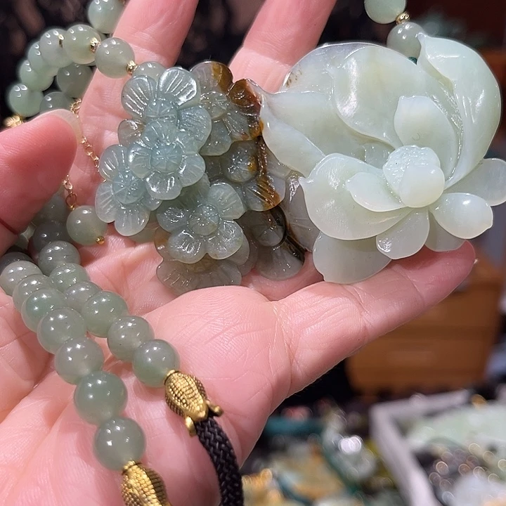 未镶嵌岫玉毛衣链