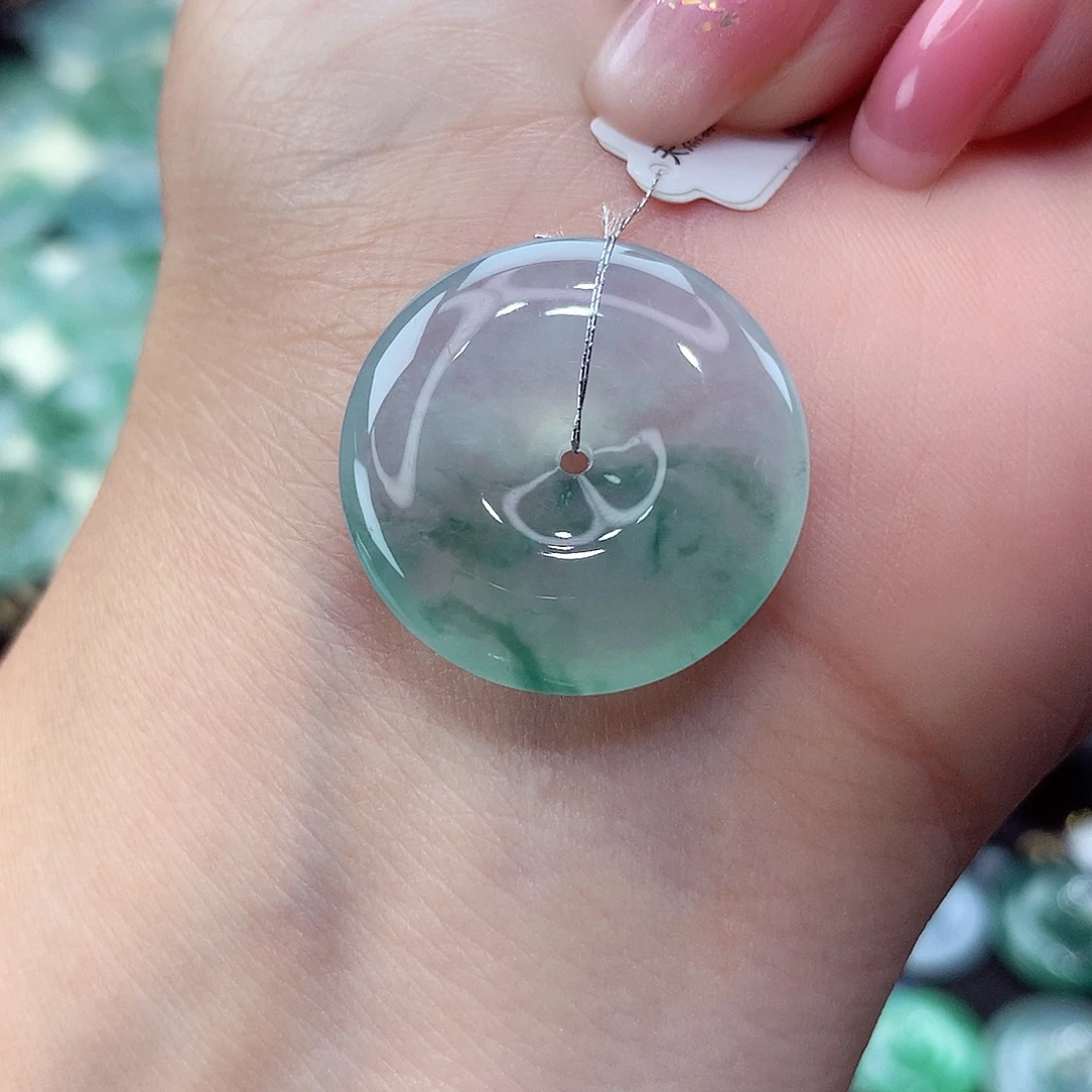 翡翠未镶嵌颈饰编号3尺寸22.9-4.7