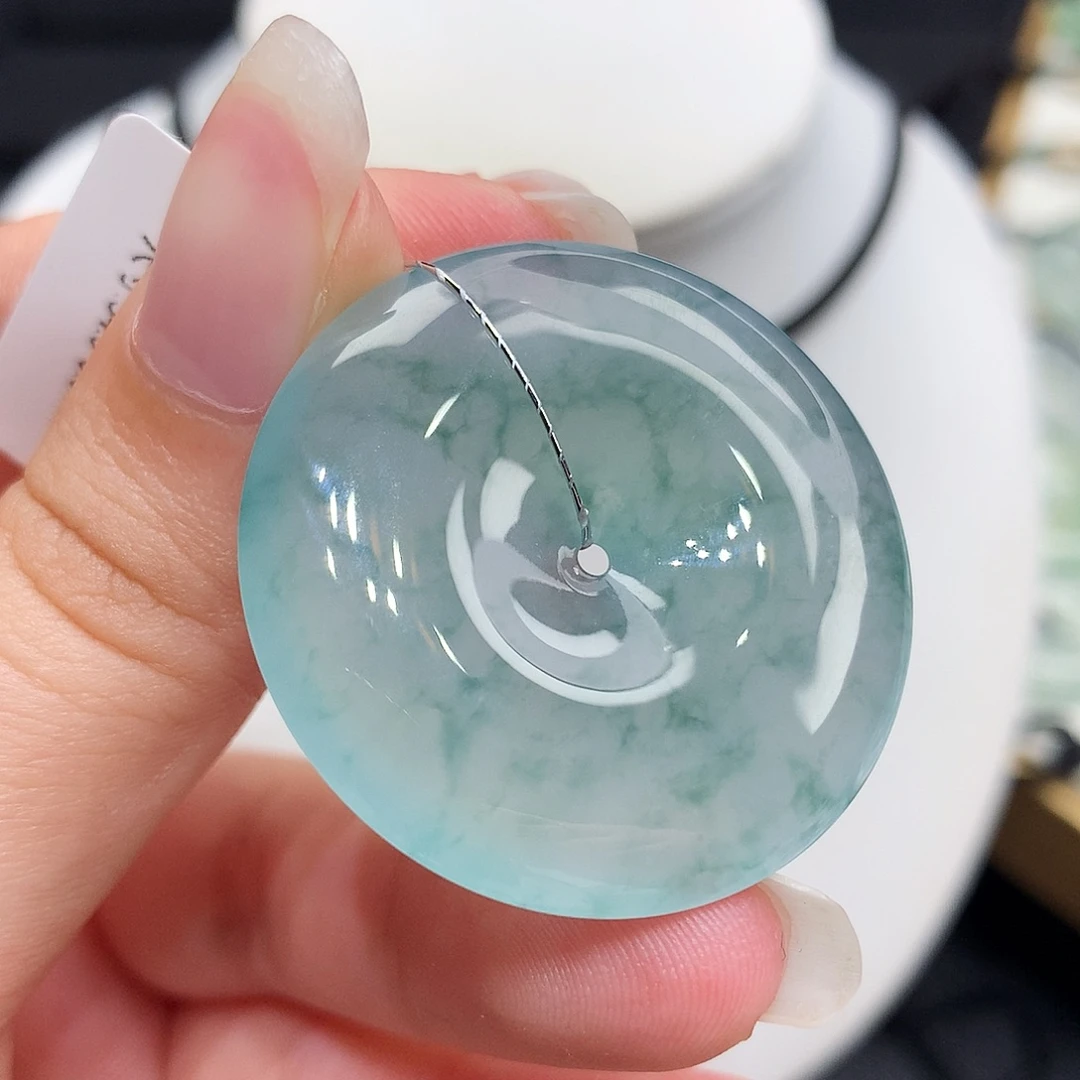 翡翠未镶嵌胸饰翡翠80，34.5/6