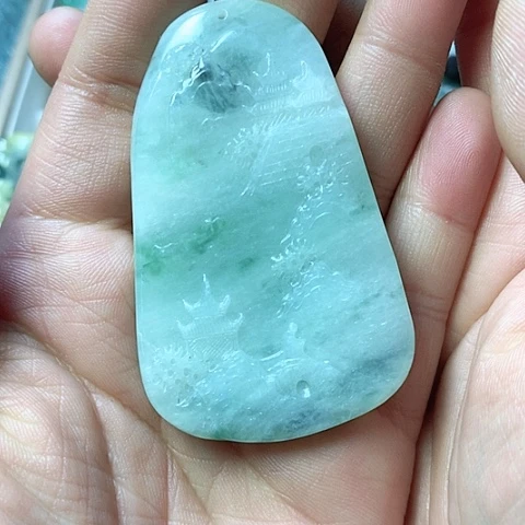 翡翠颈饰未镶嵌天然缅甸翡翠a货