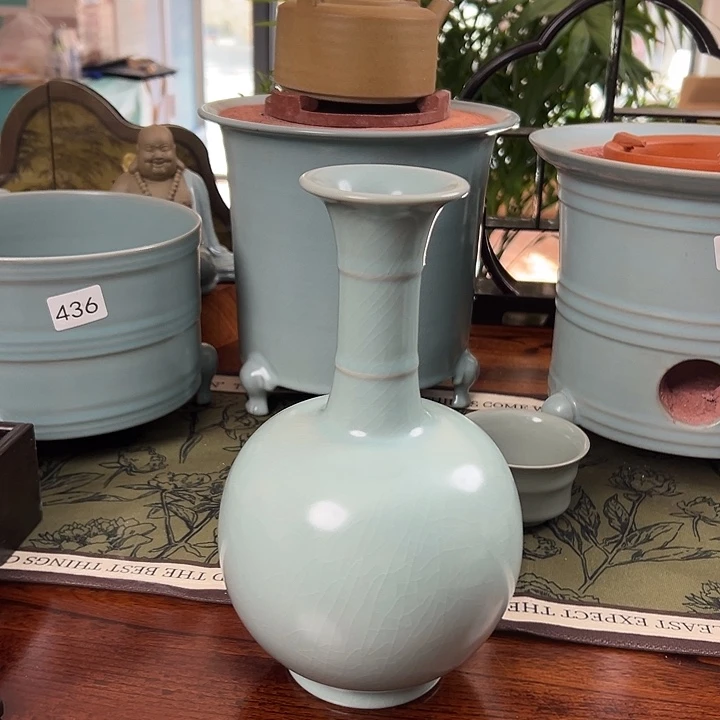 一级全品竹节瓶粉青福利