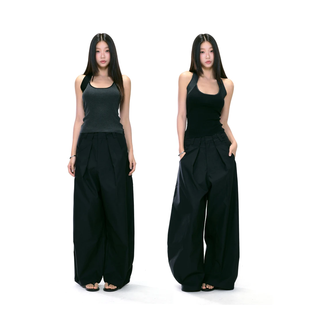 withmin凉皮 简约信号 挂脖修身显瘦辣妹露肩吊带外穿短款2523549