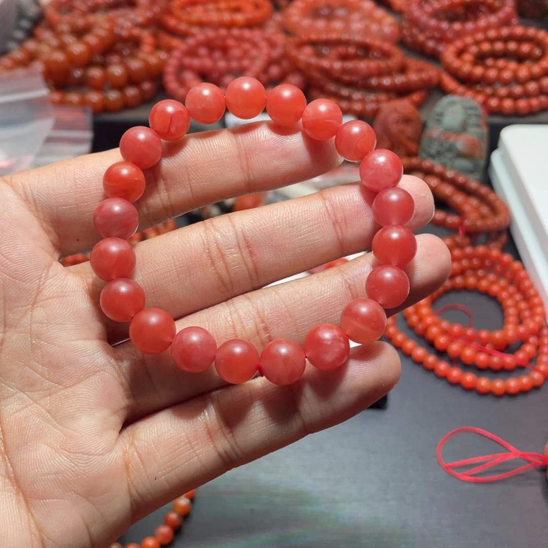 南红玛瑙手链未镶嵌