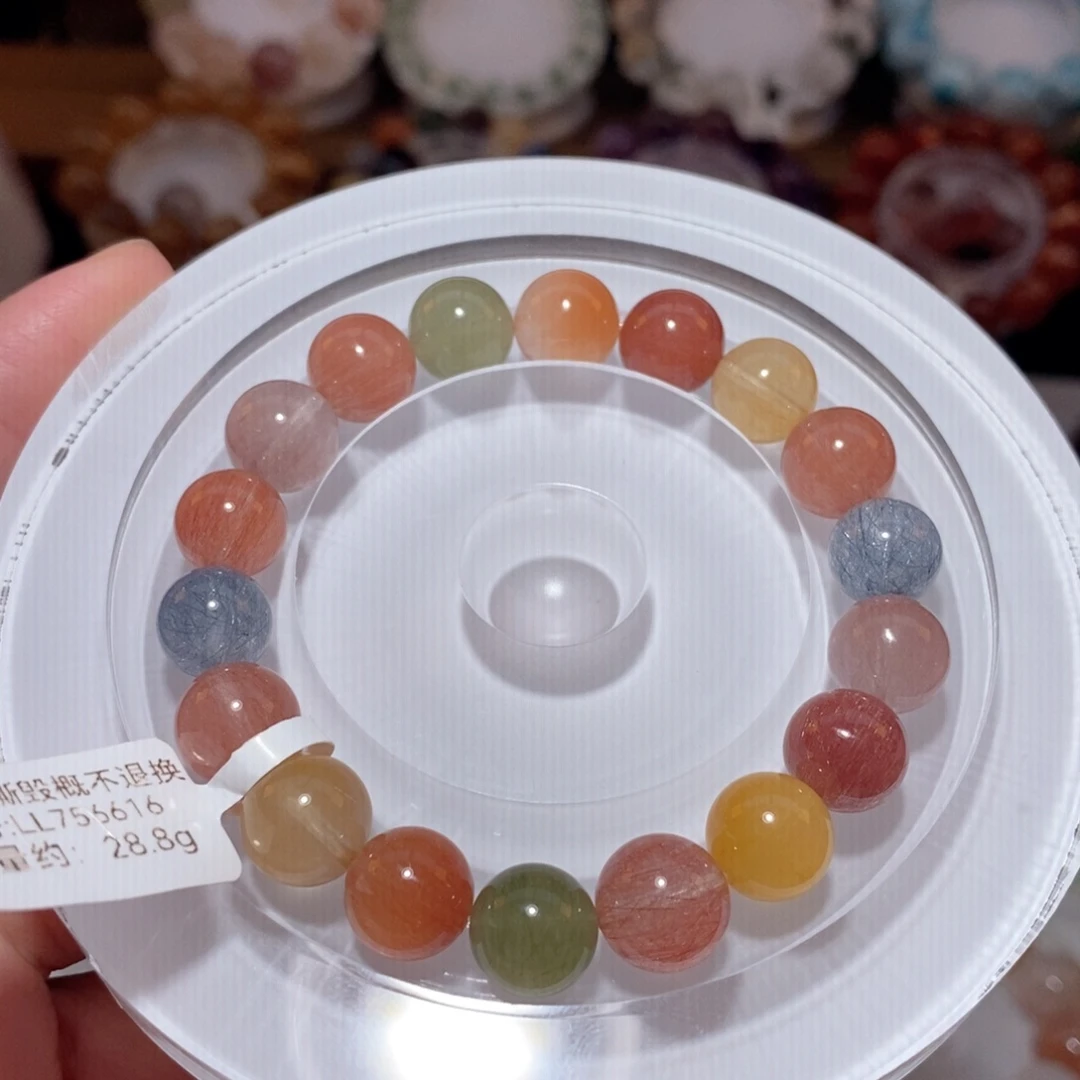 未镶嵌手链水晶F彩兔毛10.5