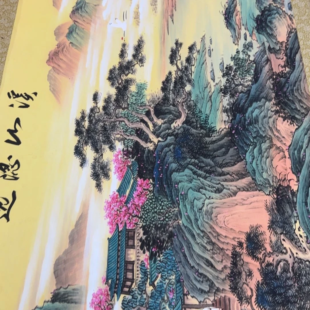 西***庆国画QC原创横山水作品！带证书！限购一单
