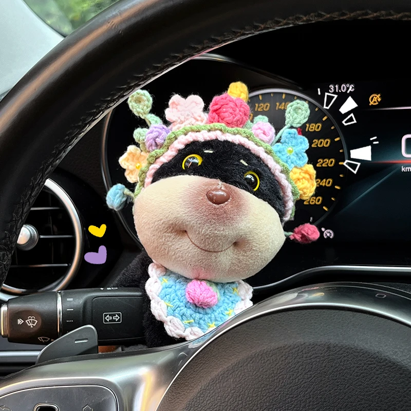 车载怀挡装饰档把摆件2025新款可爱蜜蜂狗车载转向灯雨刮器公仔女