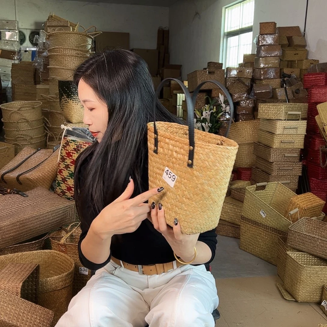 草编草编包/草编收纳盒带瑕疵