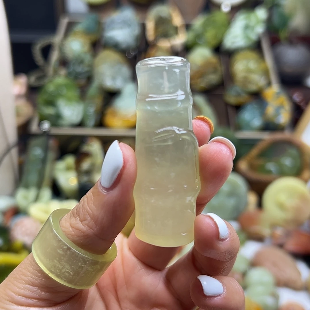 岫玉未镶嵌颈饰岫玉竹子
