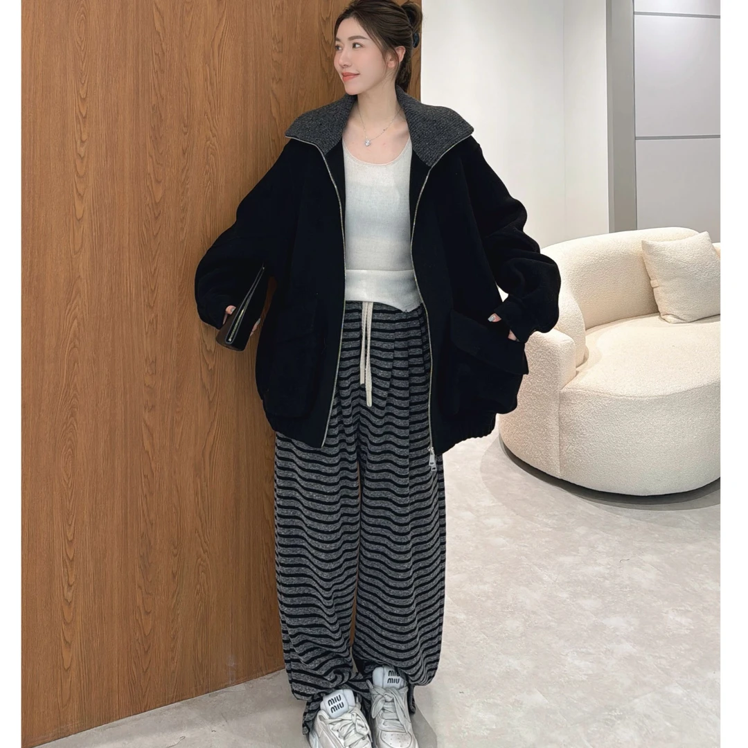 2025  SS  毛领竖边修身大衣