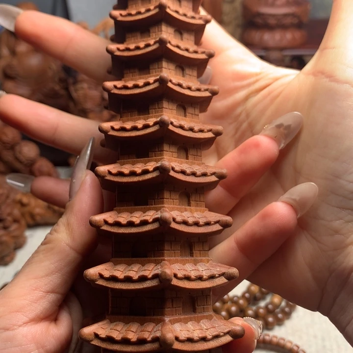 檀香木把件老山檀木塔