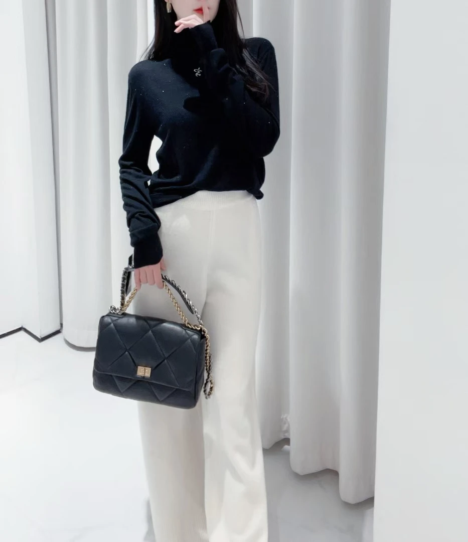 高领净色毛织上衣 821532368针织时尚休闲圆领圆领秋冬