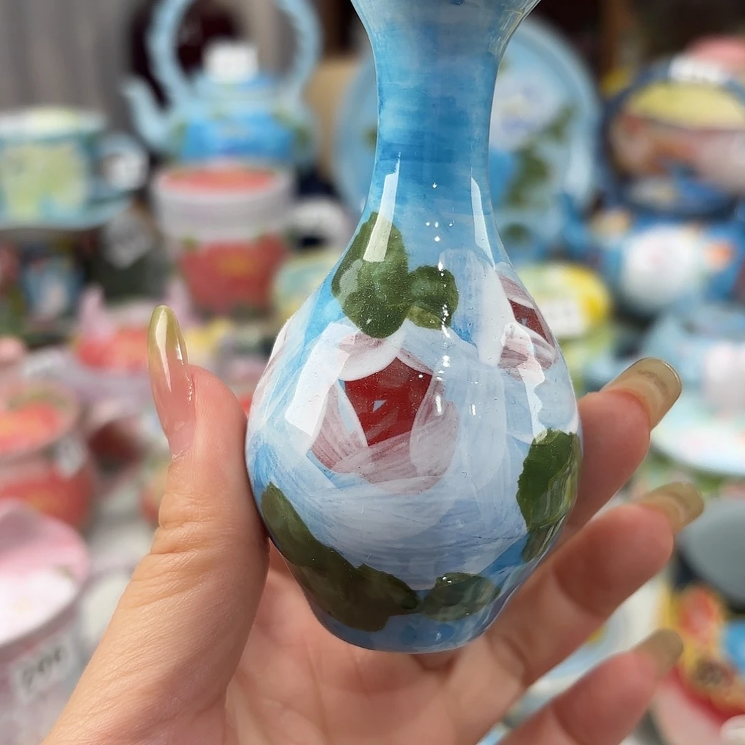 景德镇手绘高温釉下彩陶瓷茶具