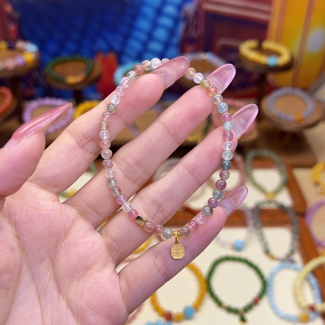 银S925镶嵌手链碧玺