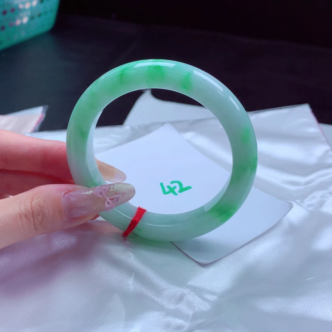 未镶嵌手镯翡翠天然缅甸翡翠A货手镯 42号