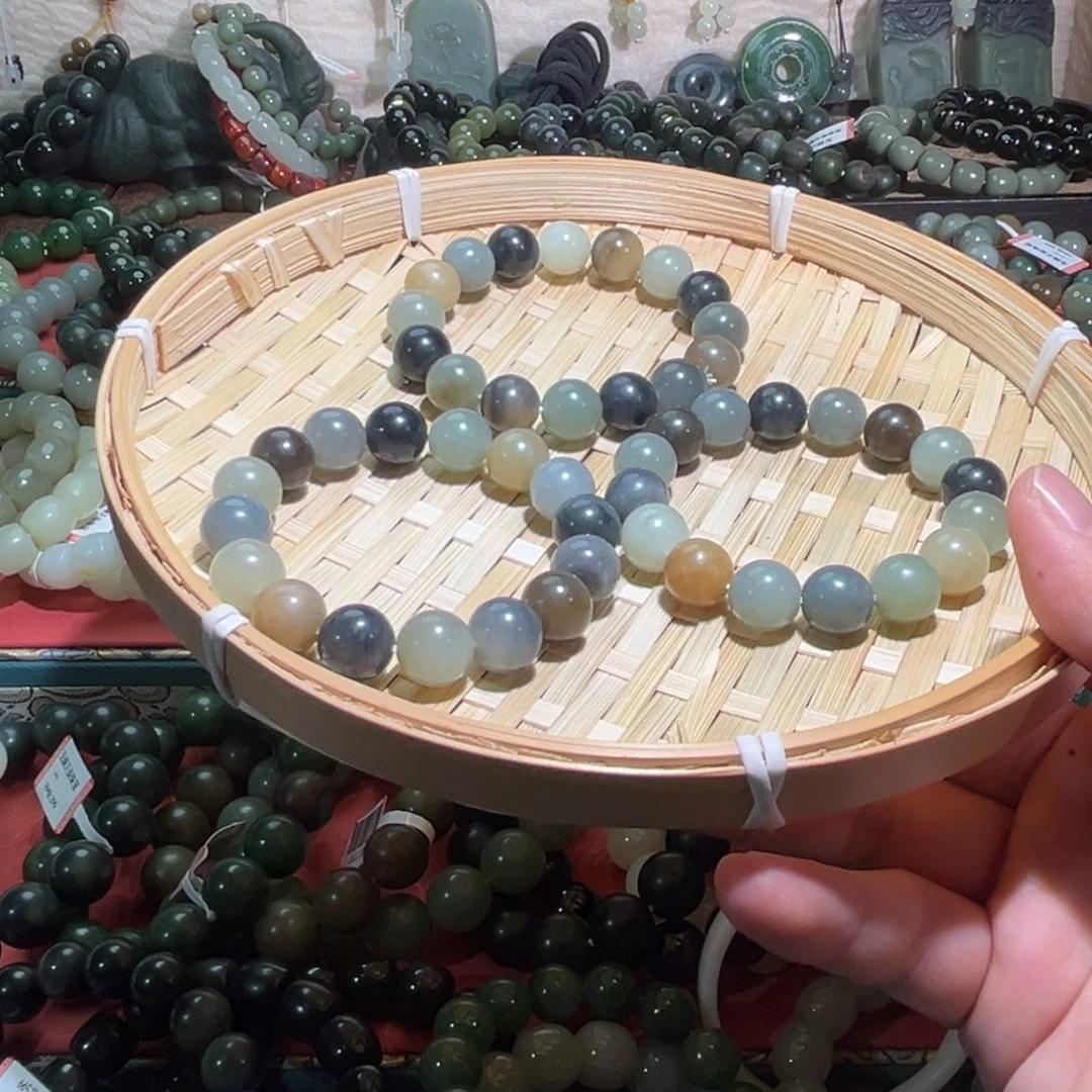 和田玉未镶嵌手链多样性拍一发一