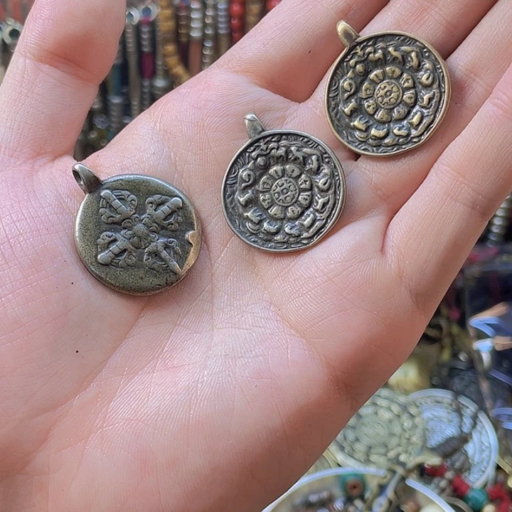 福利白铜迷你九宫八卦牌子，一个福利