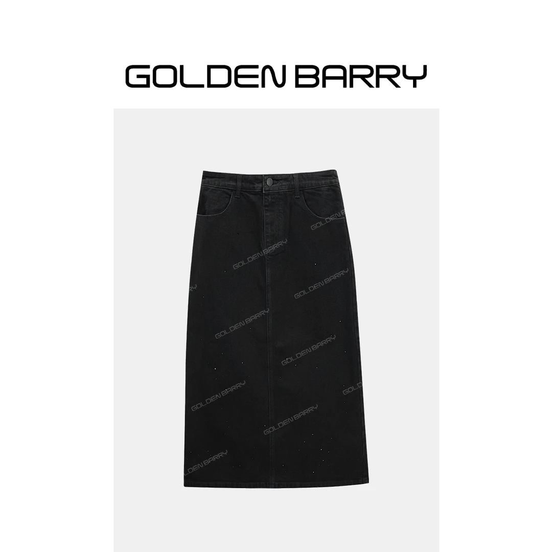 GOLDENBARRY|315080烫钻牛仔半身裙