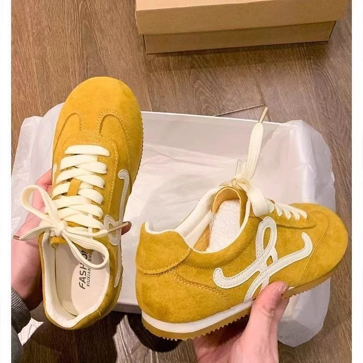 安踏联名部派复古德训阿甘鞋女2025春季新款丑萌芭蕾舞鞋百搭休闲