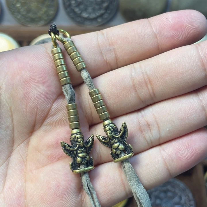 黄铜大鹏鸟计数器一对