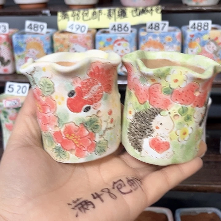 盛***年手工制作多肉花盆