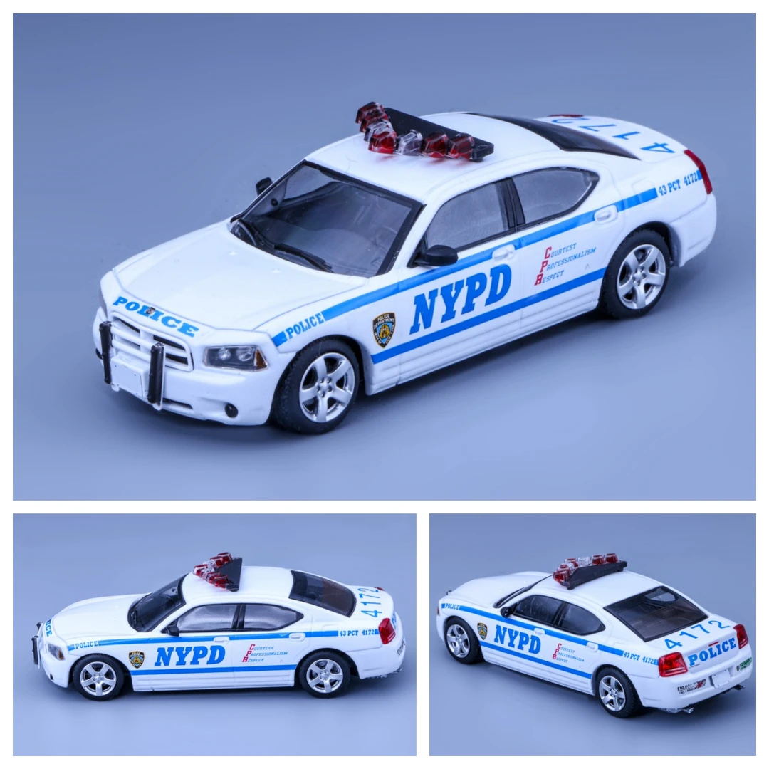 Rollin 1:64 道奇 战马 2008 Dodge Charger NYPD 合金汽车模型