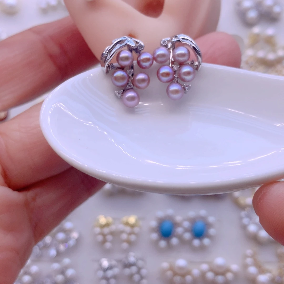 耳饰合金淡水珍珠