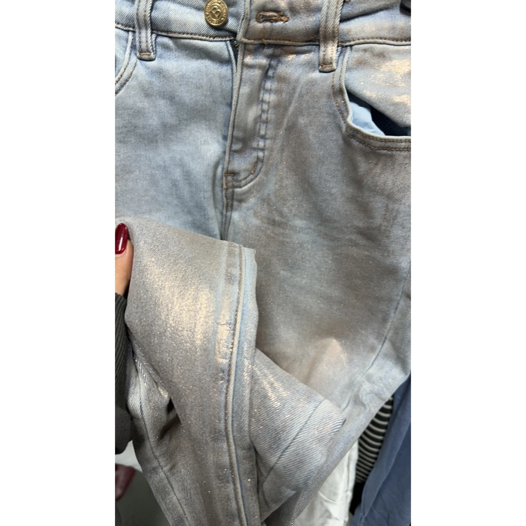 《头头女装》烫金渐变小脚牛仔裤直筒版型#04309