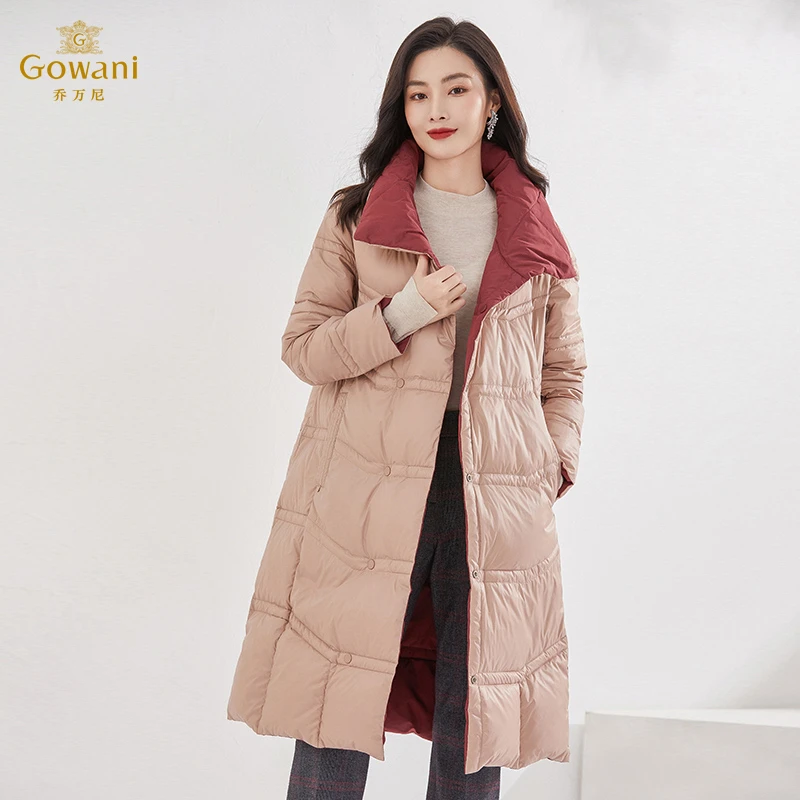 乔万尼秋冬新品羽绒服商场同款90白鸭绒高克重中长款保暖EI4T657