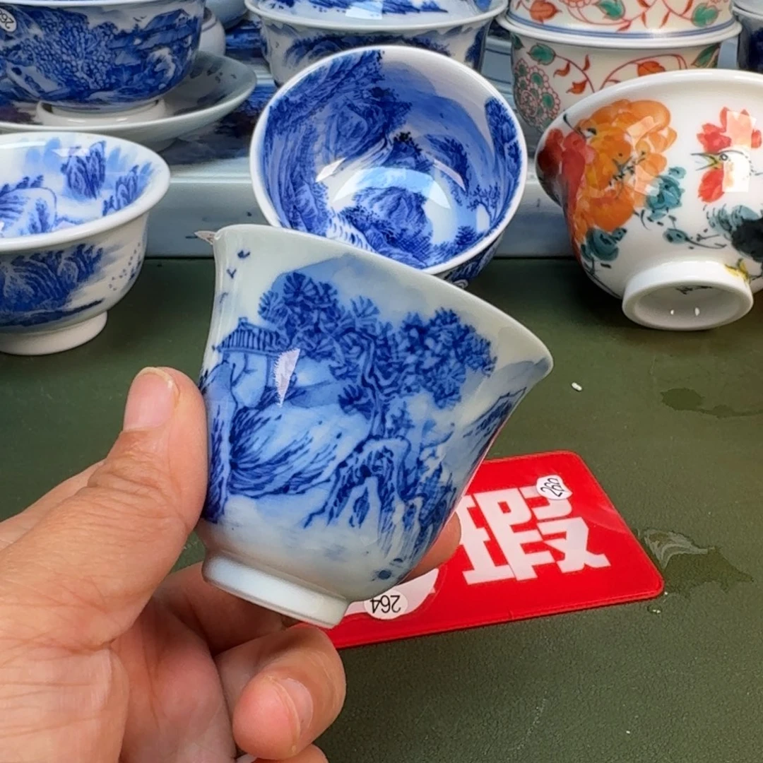 陶瓷景德镇纯手绘茶具圆圆220