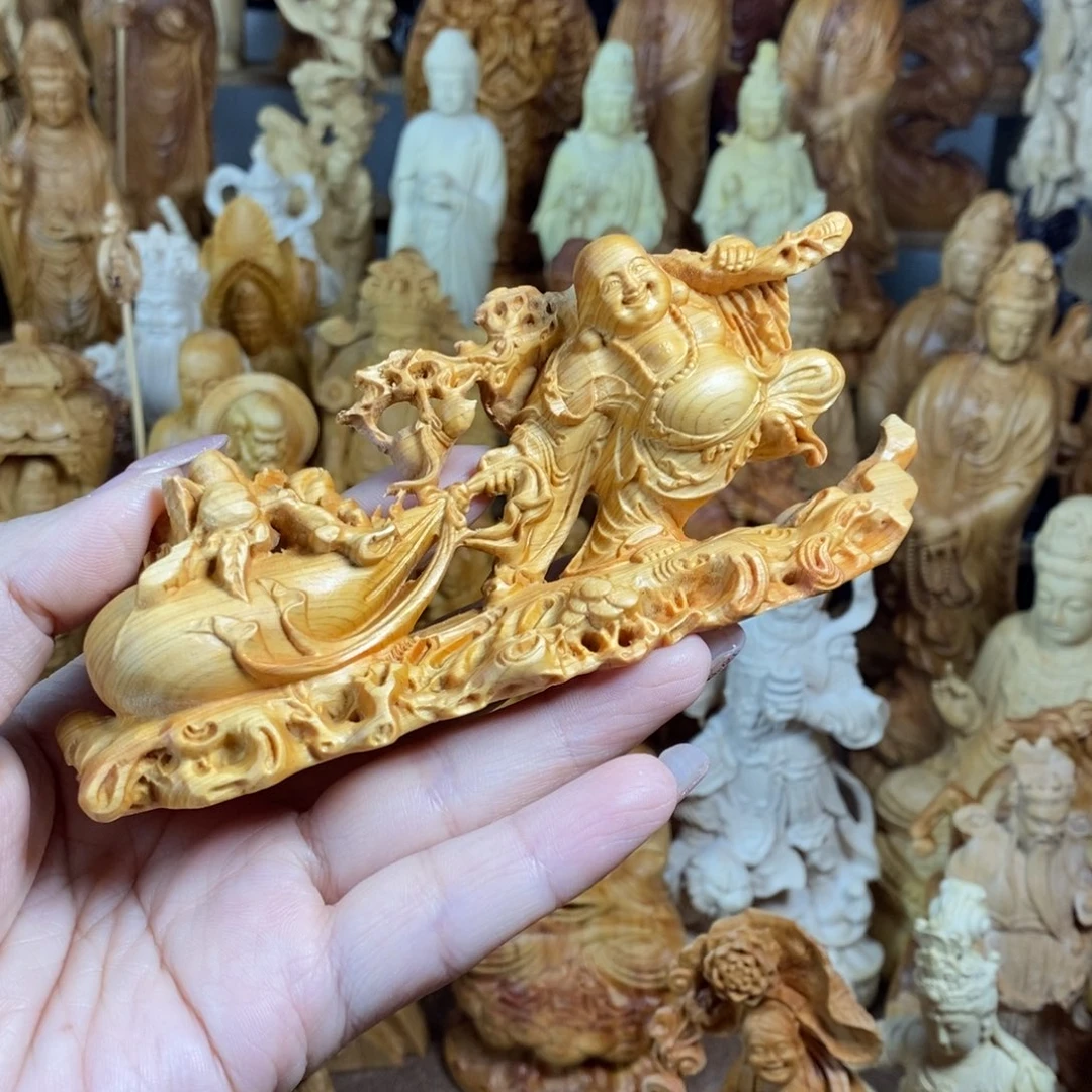 木崖柏微瑕14长拉布袋弥勒