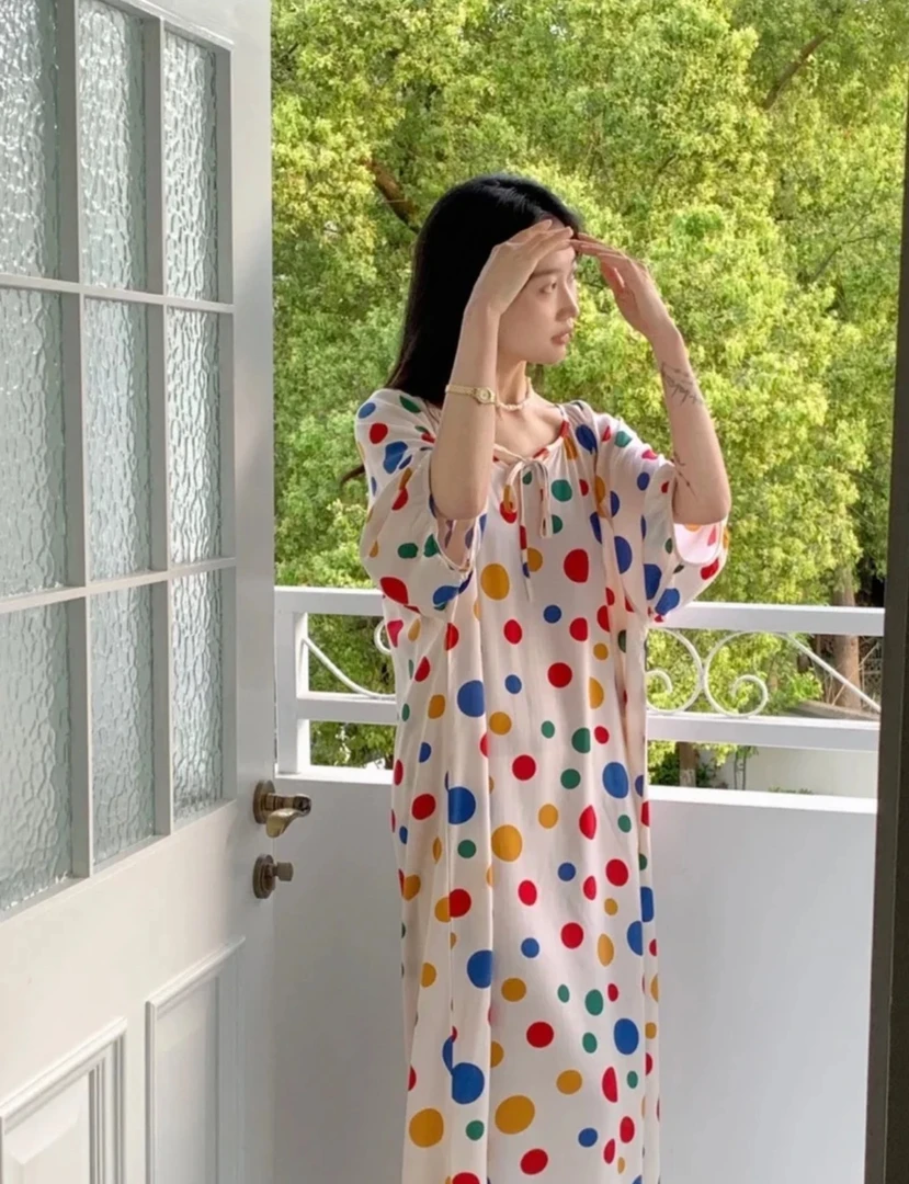 【高版本】少女休闲宽松睡衣女夏s25新款甜美气质居家户外裙显瘦