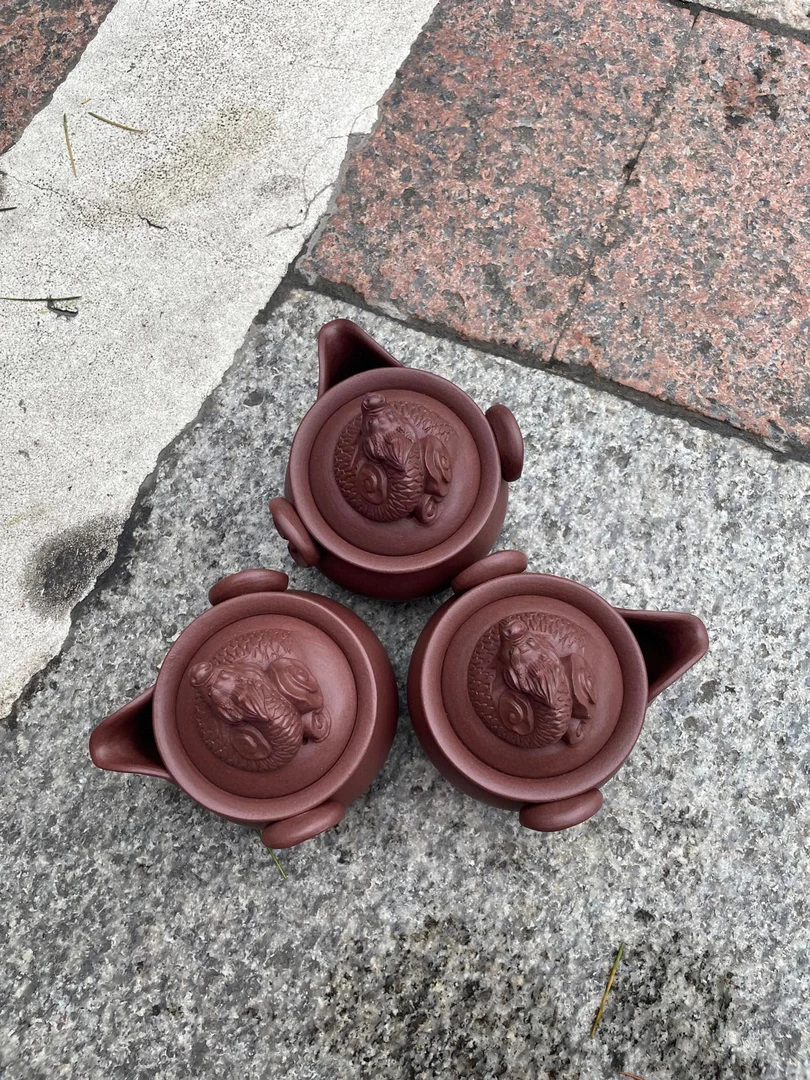 龙宝瓶壶180CC底槽清泥原矿精品茶器手抓壶