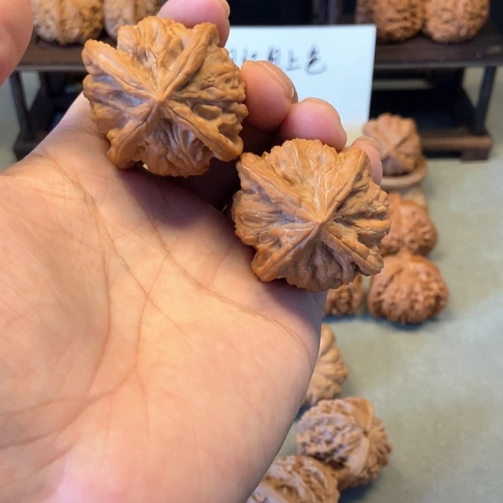 吊坠文玩核桃45玉玺四棱