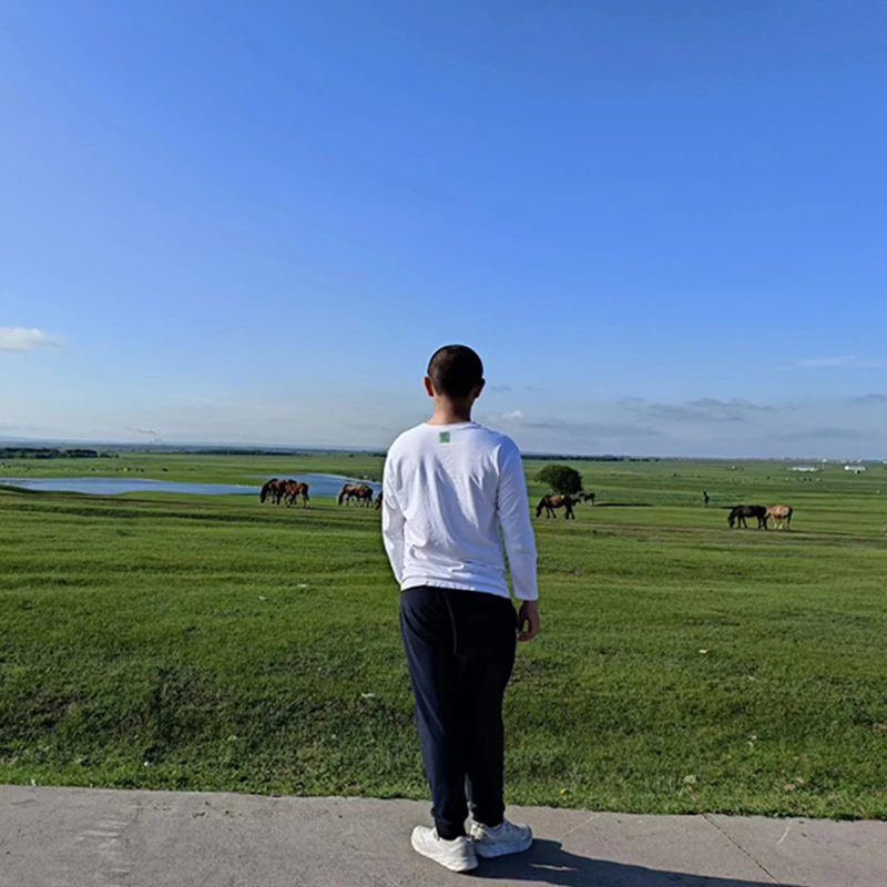 kymn重磅长袖T恤纯棉基础打底衫纯白t上衣纯色春秋套头圆领内搭衫