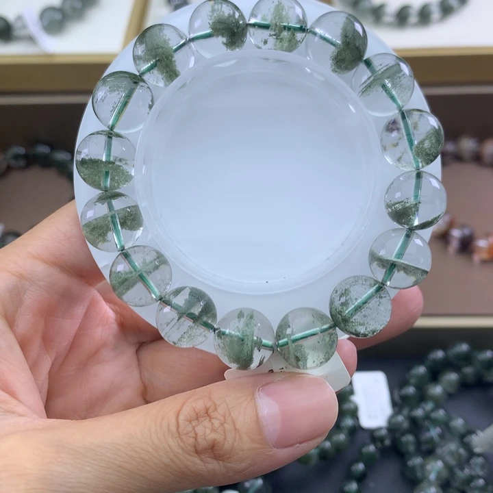 未镶嵌手链水晶绿幽灵