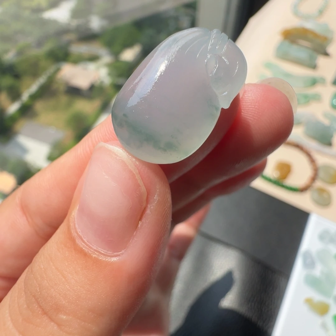 未镶嵌定制翡翠冰飘花福袋