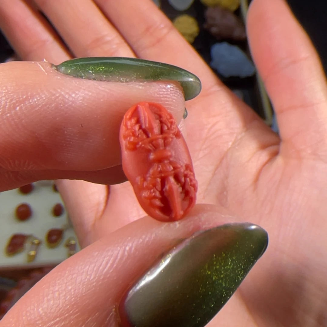 南红玛瑙老南红 金刚杵 线束未镶嵌