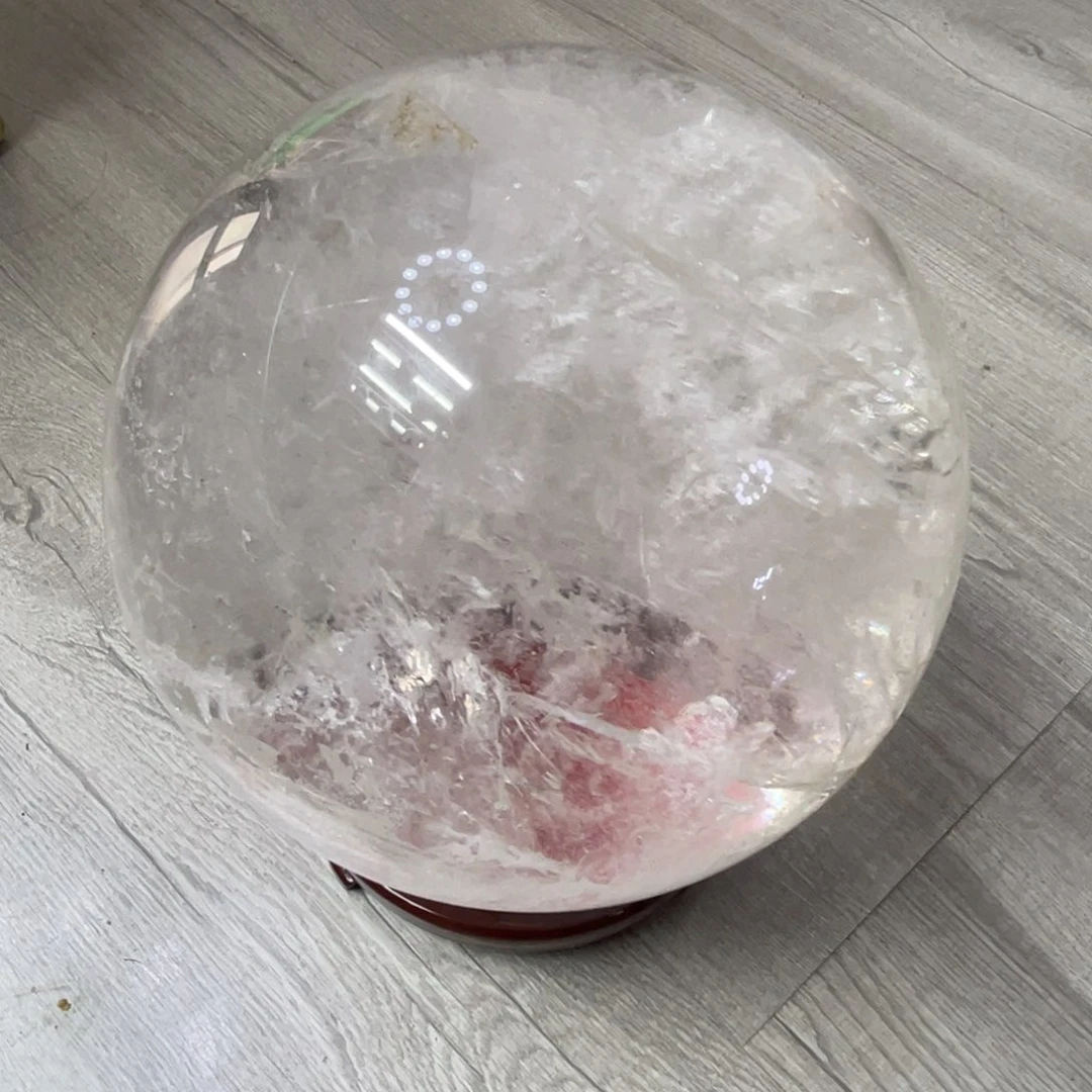 未镶嵌珠宝半成品水晶MM白水晶球蓝1136